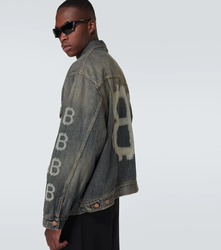 Balenciaga Crypto printed denim jacket