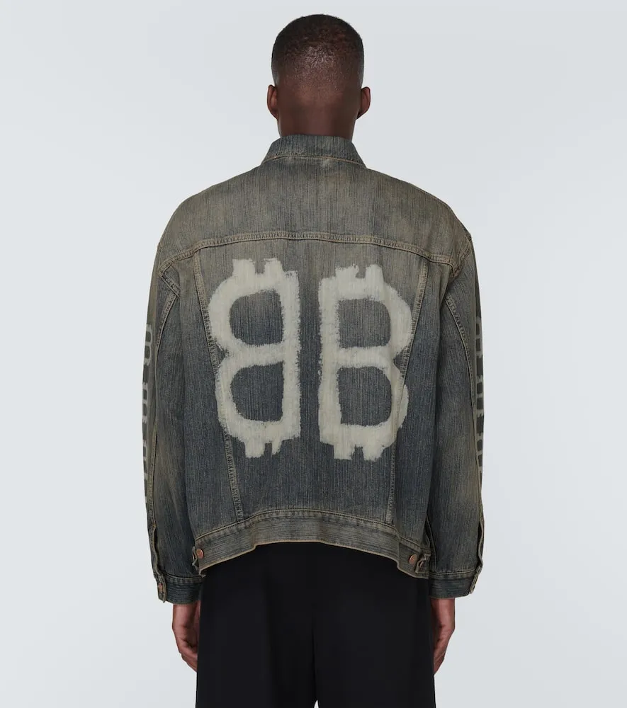 Balenciaga Crypto printed denim jacket