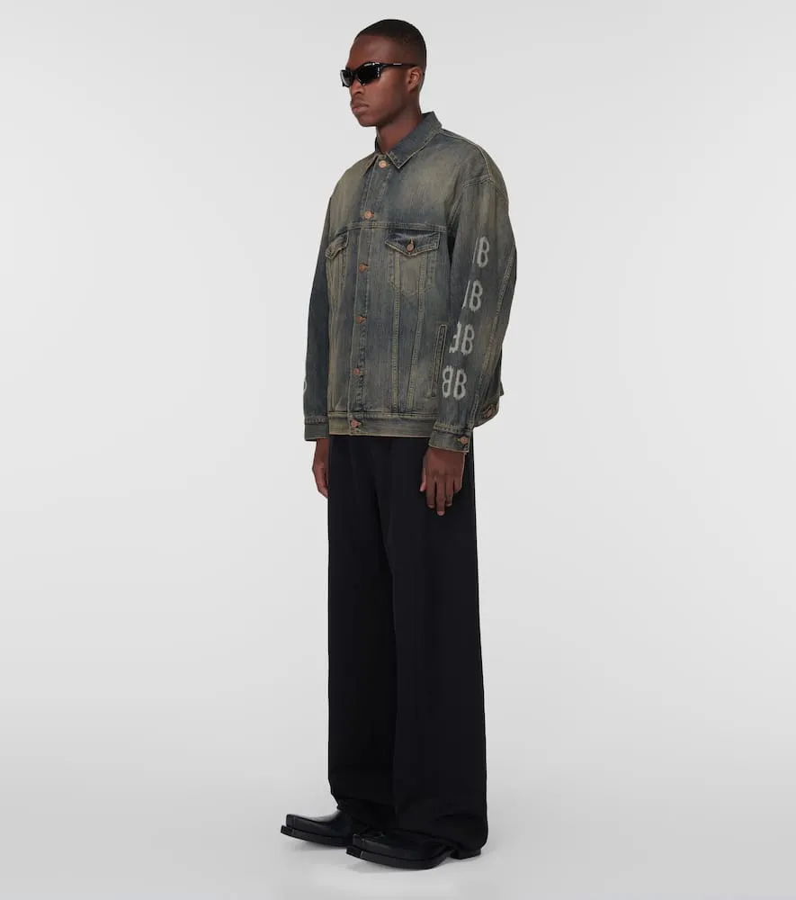 Balenciaga Crypto printed denim jacket