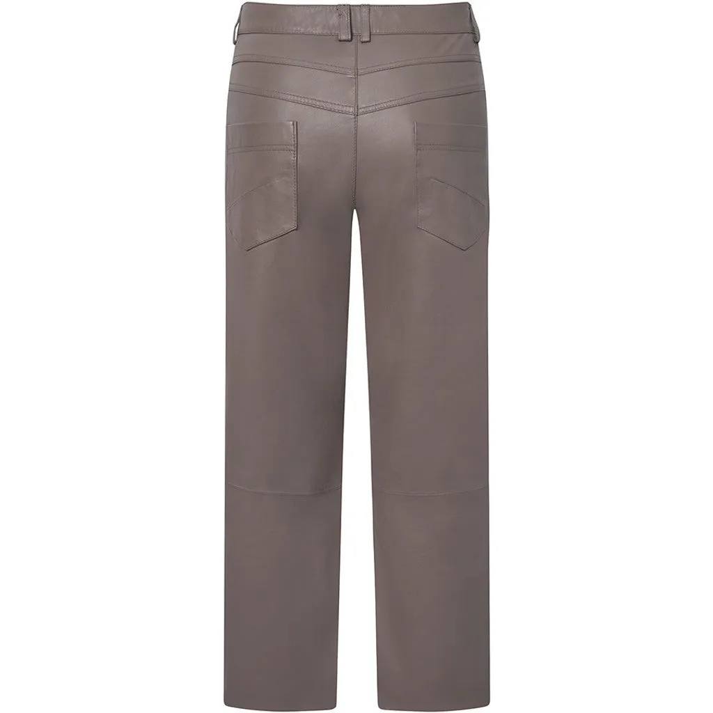 Bindy leather pants (HW) / 51176 - Latte