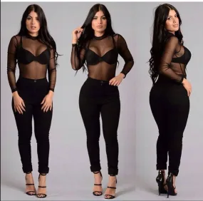 Black   high waist jean