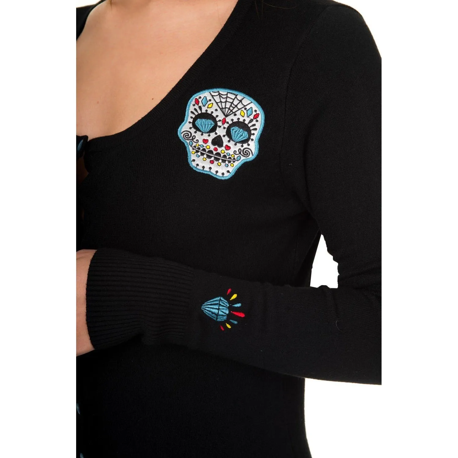 Blue Candy Skulls Cardigan