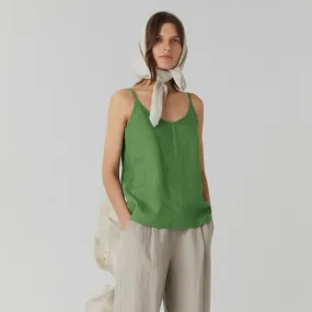 Foliage Green Linen Star Top