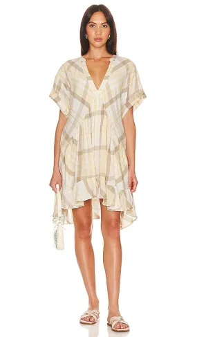 Free People Agnes Plaid Mini in Beige