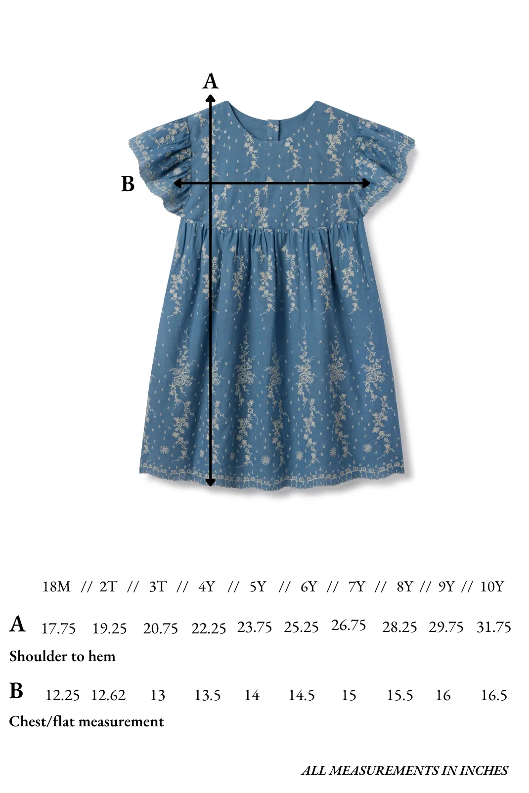Georgia Dress in Wedgewood Eyelet