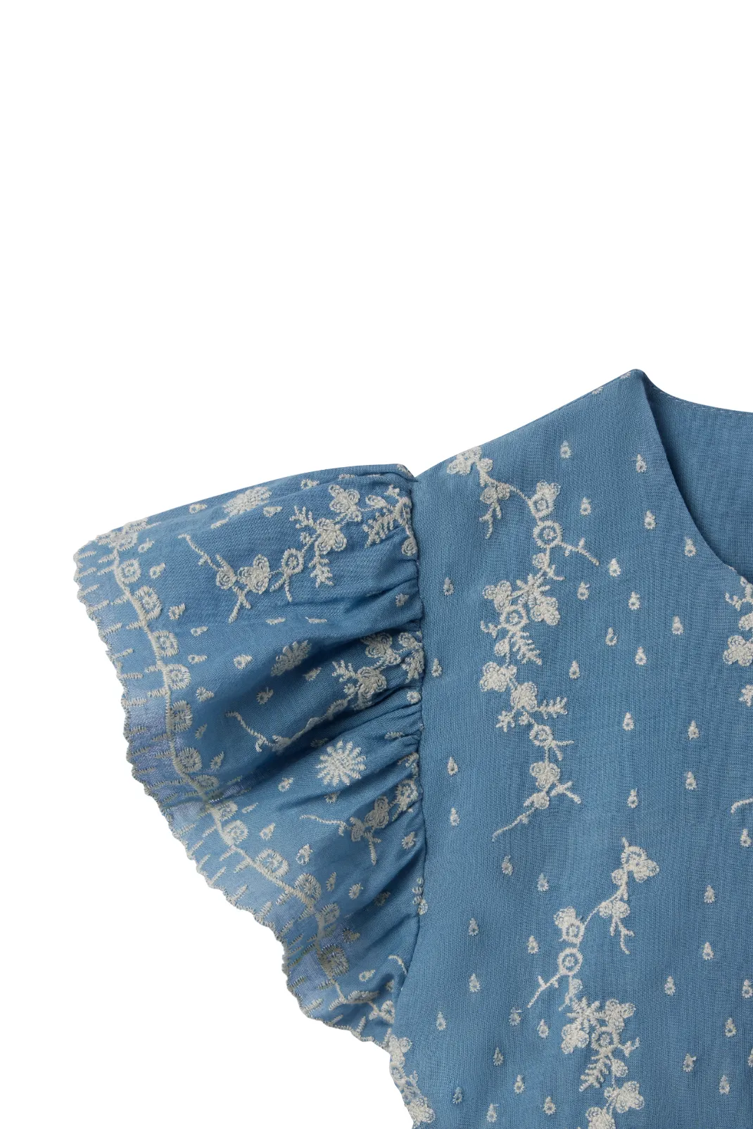 Georgia Dress in Wedgewood Eyelet
