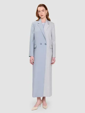 Hend Long Blazer - Gray & Light Blue