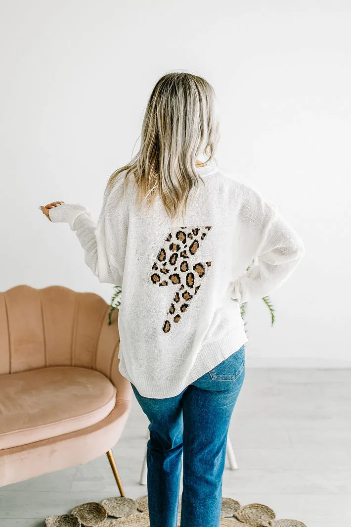 Liv Leopard Lightening Sweater Top
