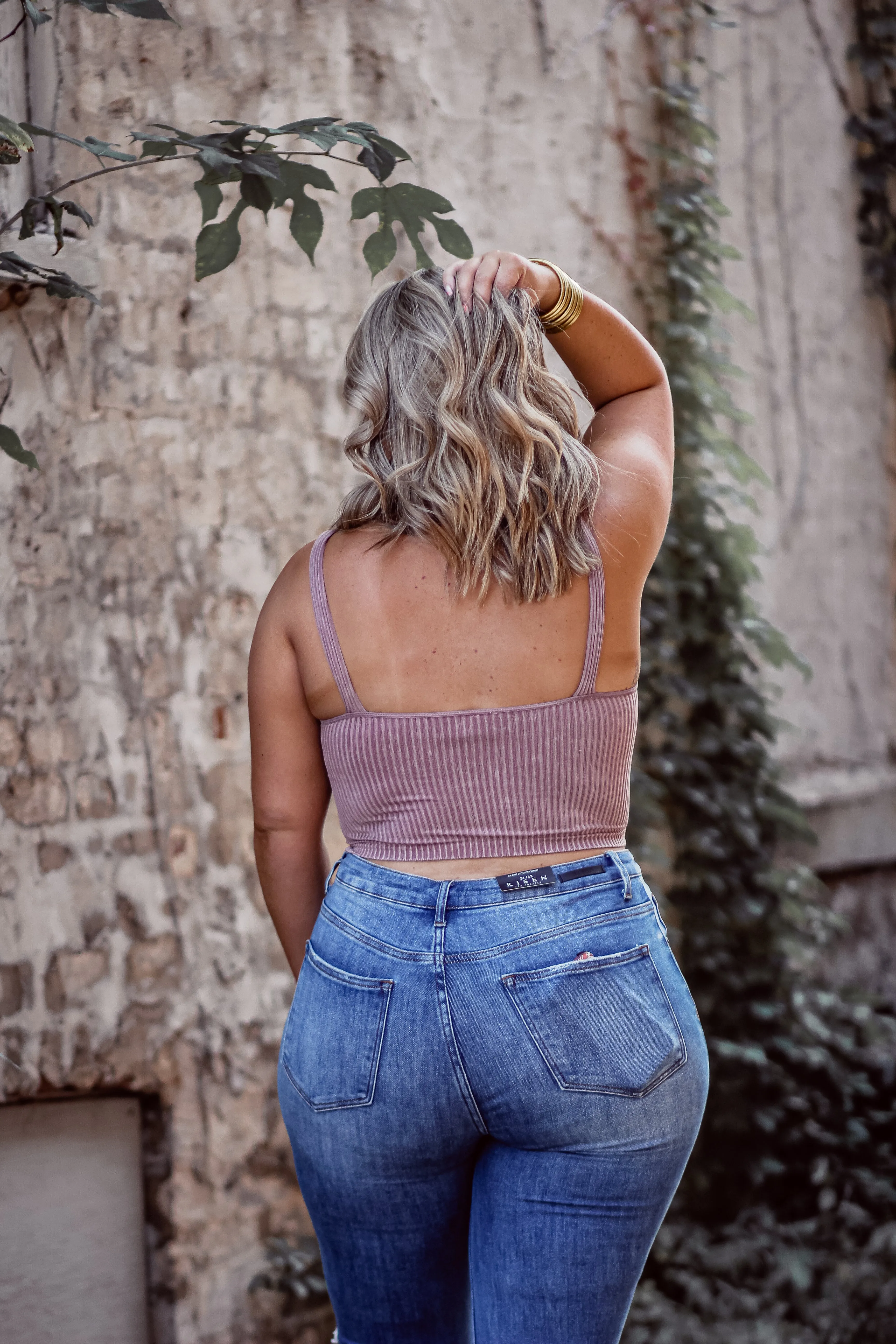 Mauve Seamless Ribbed Brami