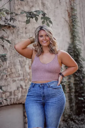 Mauve Seamless Ribbed Brami