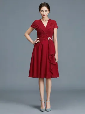 Modest Mother of the Bride Dresses,Knee Length Mother Dress,MD00032