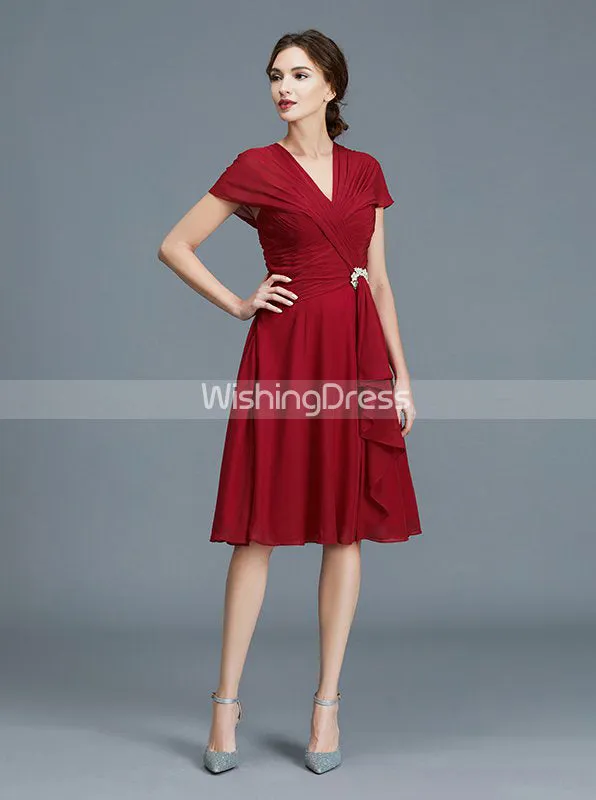 Modest Mother of the Bride Dresses,Knee Length Mother Dress,MD00032