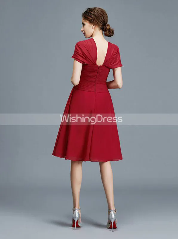 Modest Mother of the Bride Dresses,Knee Length Mother Dress,MD00032