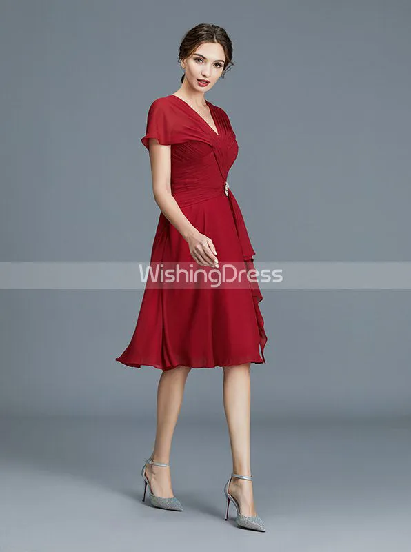 Modest Mother of the Bride Dresses,Knee Length Mother Dress,MD00032