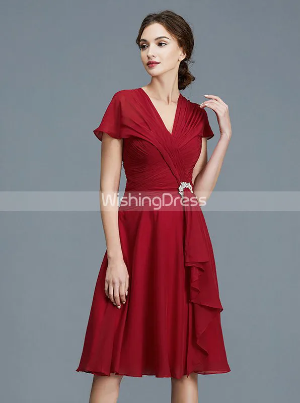 Modest Mother of the Bride Dresses,Knee Length Mother Dress,MD00032