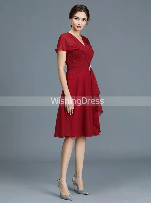 Modest Mother of the Bride Dresses,Knee Length Mother Dress,MD00032
