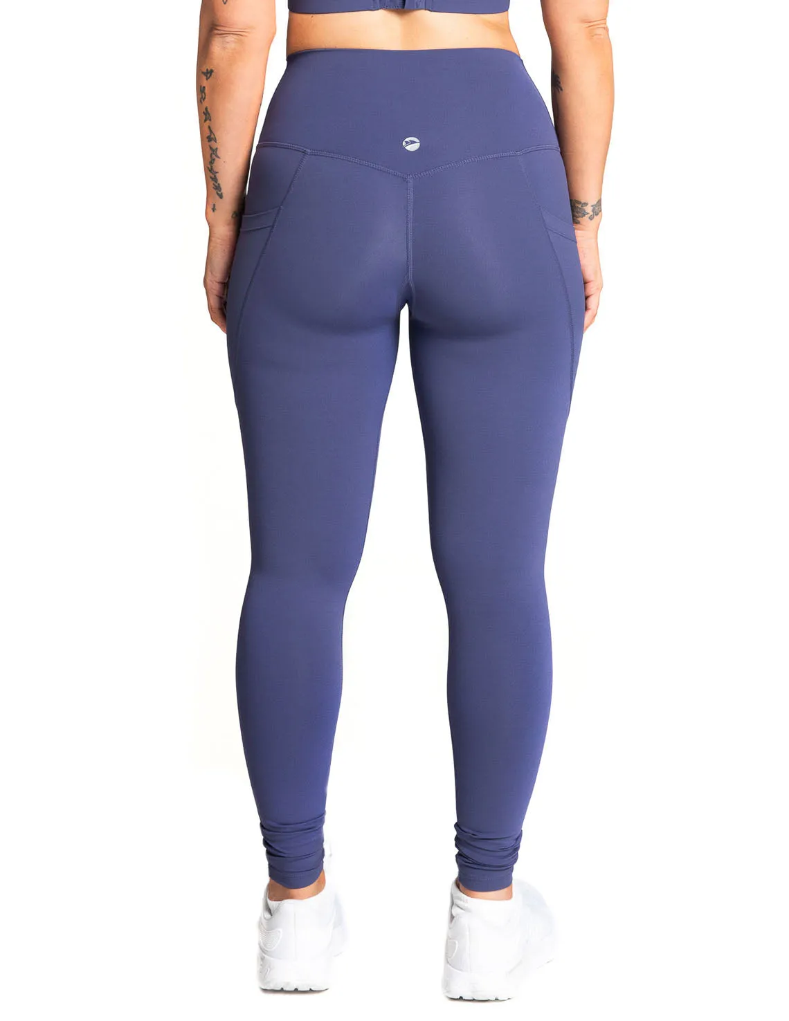 Power High-Waist Leggings with Pockets, Navy
