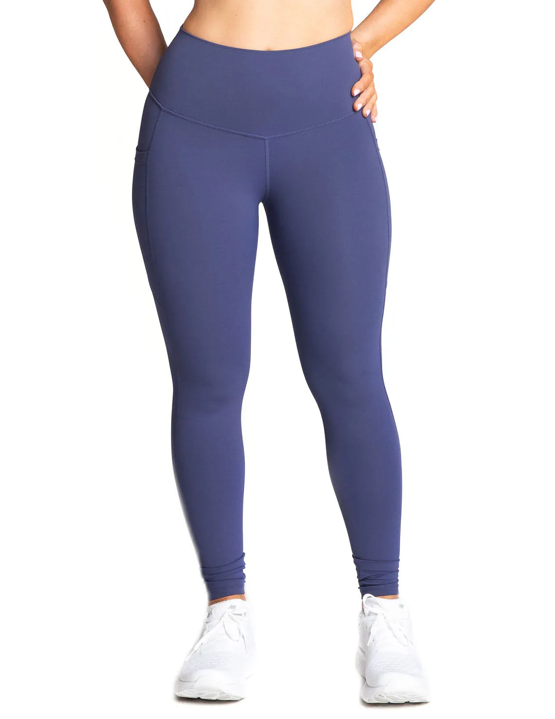 Power High-Waist Leggings with Pockets, Navy