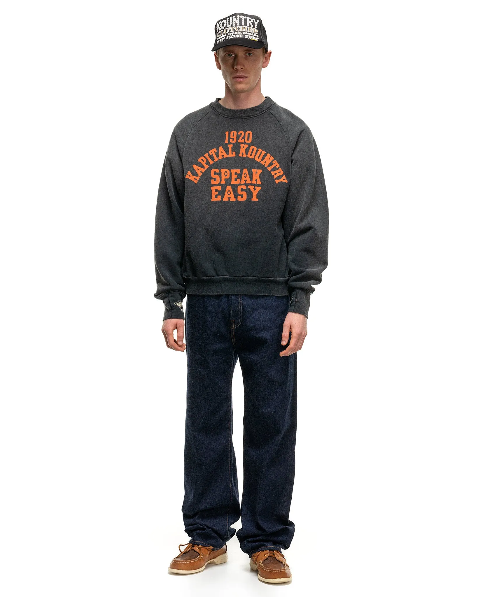 SWT Knit Raglan Crew SWT (SPEAKEASY College) Black