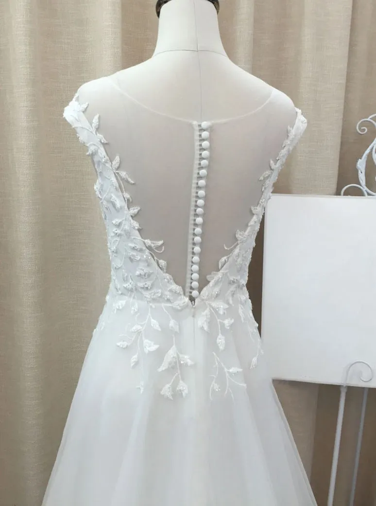 Tulle Wedding Dresses,Beach Wedding Dress,Fall Wedding Dress,Spring Wedding Dress,WD00159