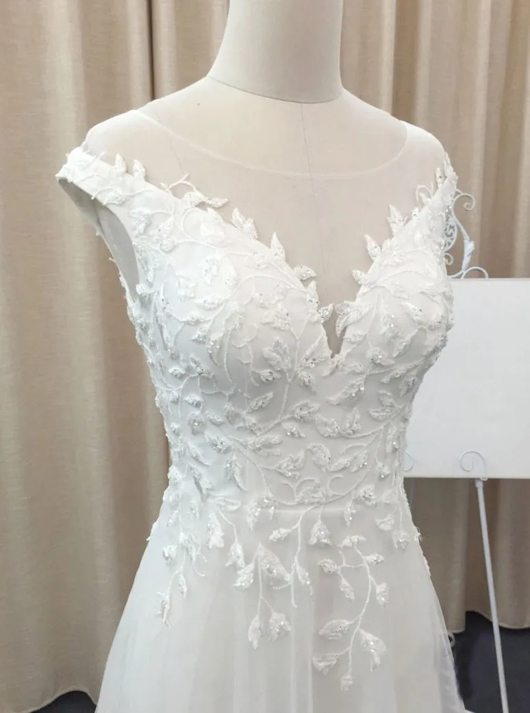 Tulle Wedding Dresses,Beach Wedding Dress,Fall Wedding Dress,Spring Wedding Dress,WD00159