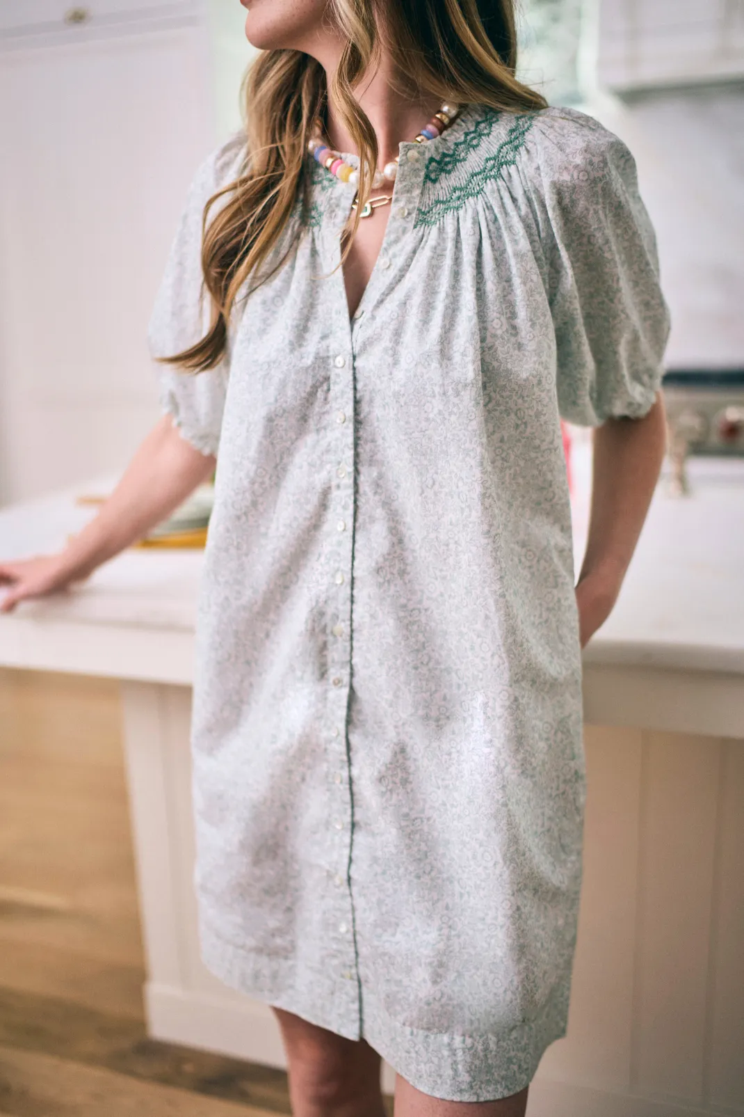 Whitney Dress in Verdant Blooms